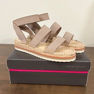 Vince Camuto Women's Kolindia Elastic Strappy Espadrille Platform Sandals Size 9